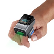 Eyoyo Wearable Ring Barcode Scanner with Display Mini 1D 2D QR Bluetooth Wireless Finger Bar Code Sc