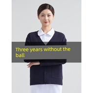 sweater woman winter clothes woman Pilling Plus Velvet Blue Hospital Nurse Sweater