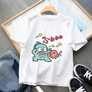 2026NEWcod Children T-Shirts Hangyodon Tee Shirt Kid Cartoons Kawaii Green Fish Casual Clothes Anime