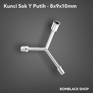 White Y-Socket Wrench Size 8 9 10 11 12 13 14 17 mm Socket DN - 8 x 10 x 12mm