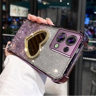 Case For OPPO Reno 8 5G Reno 8 Pro 5G Anti vibration soft shell with mirror makeup stand function mo