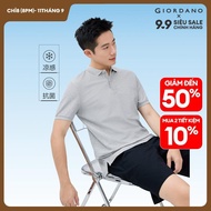 GIORDANO Men Polo Shirts Ice Cooling Summer Polo Shirts Jacquard Collar Short Sleeve Simple Fashion 