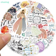 [chantsg] 52pcs Jesus Phrase Christians Religion Sayings Stickers Bible Sticker Decal [NEW]