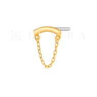 BOWERY | 14k Gold Draped Chain Stud
