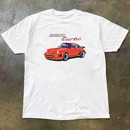 West Sea Wharf Porsche 930 Car Theme Cotton T-Shirt Short Sleeve Loose Fit Non-Porous Retro American