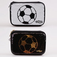 ⭐⭐Australia smiggle New Style Pencil Case Football Sequin Series Pencil Boys Style Cool Stationery Box