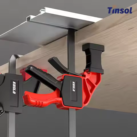 Quick Release F Clip, Upgraded 1PC Tracksaw Clamp Track Clip Pressure Plate Desktop Hole Table Clip