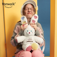 กระเป๋าเป้สะพายหลังผ้าขนสัตว์น่ารัก Vanwalk Planet Rabbit Macaron Animal กระเป๋าสะพายไหล่แบบลำลองสำห