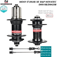Moay Ơ (Đùm) Hub Xe Đạp NOVATEC D041SB/D042SB – 28/32/36 Lỗ Phanh Đĩa Hàng Chính Hãng
