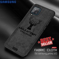 Terbaik Case Samsung A12 Cloth Leather Deer Case Premium Softcase Casing