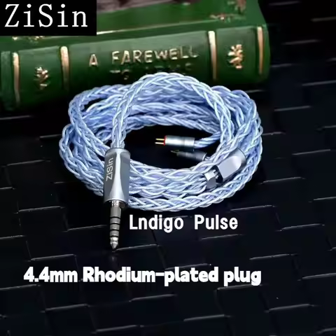 ZiSin326iem cable rhodium plated 4.4mm MMCX/0.78 2pin suitable for AFUL Performer 5+2/Performer DUNU