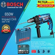 BUILDMATE Bosch Impact Drill 650W 13MM with Case Hammer Drill Electric Drill Cement GSB 13RE WRAP 06012271K2 - BPT