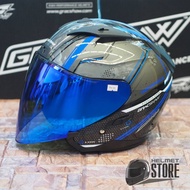 GRACSHAW DOUBLE VISOR HELMET🇲🇾 G515 GEOMAX ENFORCER BLUE