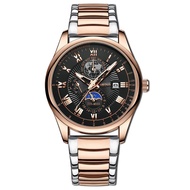 BINBOND Seiko Watch for Men Original Luxury Dial Fashion Stainless Steel Waterproof Quartz Gold Wristwatch Man Sport Chronograph Mont