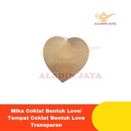 Love-Shaped Chocolate Mica Transparent Love-Shaped Chocolate Container