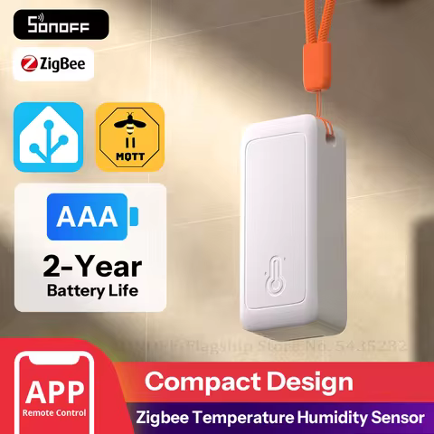 SONOFF SNZB-02B AirGuard TH Lite Zigbee Temperature Humidity Sensor,High-Accuracy Sensing, 6-Month D