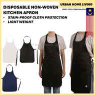 [UHL] READY STOCK 3 Pcs Disposable Apron Non Woven Fabric Cooking BBQ Epron Kain Masak Dapur