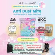 Cloversoft 4 in 1 Anti Dust Mite Laundry Capsules (Orange Leaf, Magnolia, Musk) 46 Pods