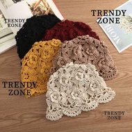 TRENDYZONE Baotou Hat, Hollowed Out Handmade Knitted Hat, Breathable Fashion Summer Casual Skullies 