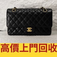 ♻️収 Chanel香奈兒cf黑金中荔枝紋，名牌手袋，包包，單肩包，錢包，CHANEL香奈兒，HERMES愛瑪仕，LV路易威登，Dior迪奧，Gucci古馳，BottegaVeneta葆蝶家，Prad