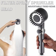 Multi-functional High Pressure Handheld Shower Head Filter Water 3 Spray Modes