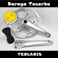 Gir Gear Crank Sepeda Lipat Hollowtech2 BCD130 Single Speed 54T Raze - SILVER Sepeda MTB BMX SELI