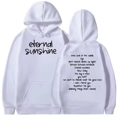 Ariana Grande's new album "Eternal Sunshine" patterned hoodie for men's Harajuku casual street fashi