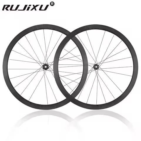GRAVEL 700C RUJIXU 6 Pawls Ratchet 36T black logo deep 30 35mm wheel road bicycle disc brake wheelse