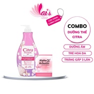 Combo Citra Whitening Body Lotion + Alpha Arbutin Whitening Capsule 3 Times More Whitening Than Thai