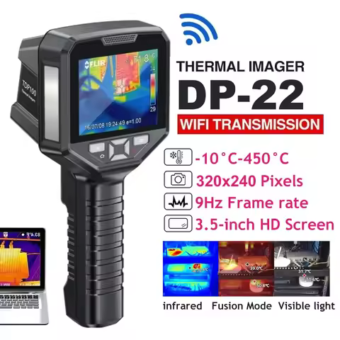 DP-22 Handheld Thermal Imaging Camera 320x240 Visible Dual Fusion Infrared Thermal Camera for PCB Fl