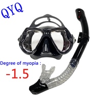QYQ Snorkeling mask optical myopia diving glasses adult universal power lens diving mask