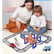 kid track car f1 circuit double layer electric car toy set