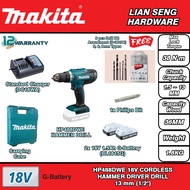 MAKITA CORDLESS HAMMER DRIVER DRILL (18V ) HP488DWE