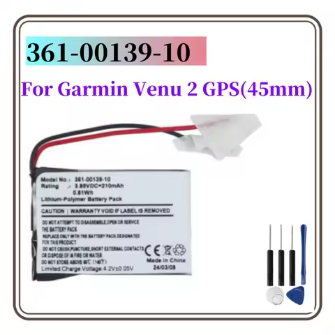 High quality replacement Battery 361-00139-10 For Garmin Venu 2 Venu2 Smart Watch battery + Free too