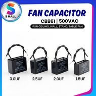 S MALL [CBB61] Fan Capacitor 500VAC / Kapasitor Kipas (1.5uf /2.0uf /2.5uf /3.0uf) - 1unit
