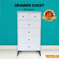 Almari Baju Laci / 6 Drawer Chest with Legs Laci Baju storage wardrobe alamari baju murah bedroom wo