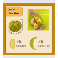 6-Pack Durian Toy – Safe ABS Plastic Fruit Simulation Toy for Children