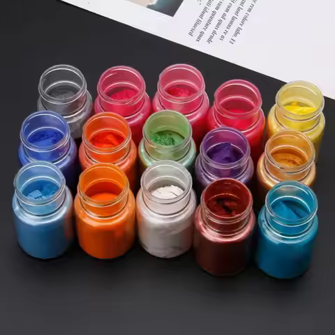 15 Colors Mica Powder Epoxy Resin Dye Pearl Pigment Natural Mica Mineral Powder Soap Making Tool Dro