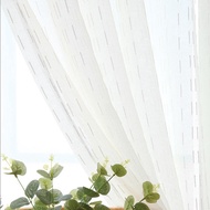 SNOW & GR8 (305cm) Sheer Curtain / Langsir Sheer FREE Hook or Ring for Sliding Door and Window - Sno