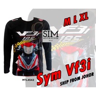 SYM VF3I BAJU JERSEY T-SHIRT MOTOR LONG SLEEVES TSHIRT POLO COTTON RACING NEW DESIGN LIMITED