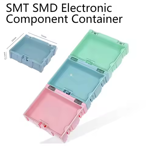 Electronic Component Storage Box, SMD Container SMT IC Electronic Component Mini Storage Box Jewelry