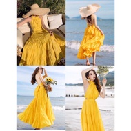 Bali Beach Dress Yellow Beach Maxi Dress