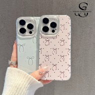 Case For iphone 7 8 7Plus 8Plus X XS XR 11 12 13 14 15 16 Pro Max - Ribbon Case BowKnot Hologram Sof