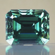 Green Emerald Cut 1~3ct Moissanite Stone Color Rectangular Shaped Moissanite For DIY Ring Jewelry Ma