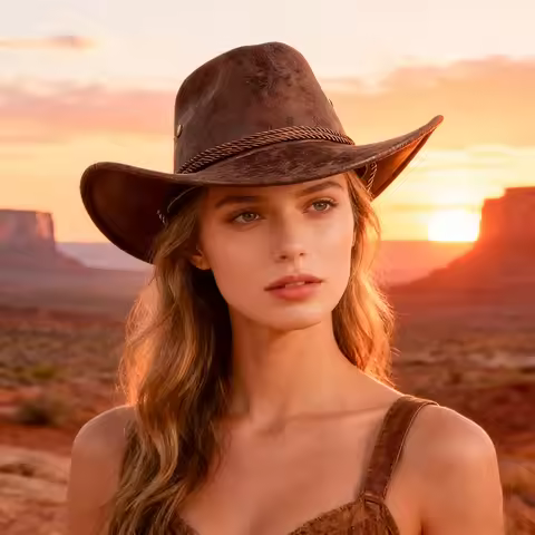 Noble Denim Hat With Delicate Suede Like Texture, Solid Color Curled Brim And Farmer's Crease Shaped