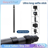 3M Carbon Fiber Scalable Monopod Extended Edition Invisible Selfie Stick For Insta360 X3 X2 For Go P