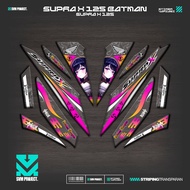 UV TRANSPARENT STRIPING SUPRA X 125 BATMAN MOTIF IP62 WAVE 125 BETMEN STICKER SIMPLE GRAPHICBENING