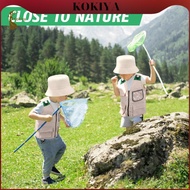 [kokiya] Outdoor Adventure Kits Kids Explorer Costume Cargo Vest and Hat Role Play Children Toys Exp