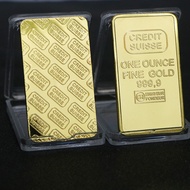 Commemorative Coins Swiss Gold Nugget Foreign Commemorative Gold Bars Gold-Plated Coins Square Coins