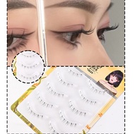 5 Pairs Lower Lashes Natural Bottom Lashes Wispy Under False Lashes Extension Clear Band Lower Eyela